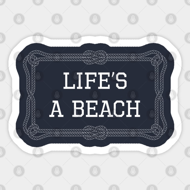 Life's a beach funny quote Sticker by KLEDINGLINE